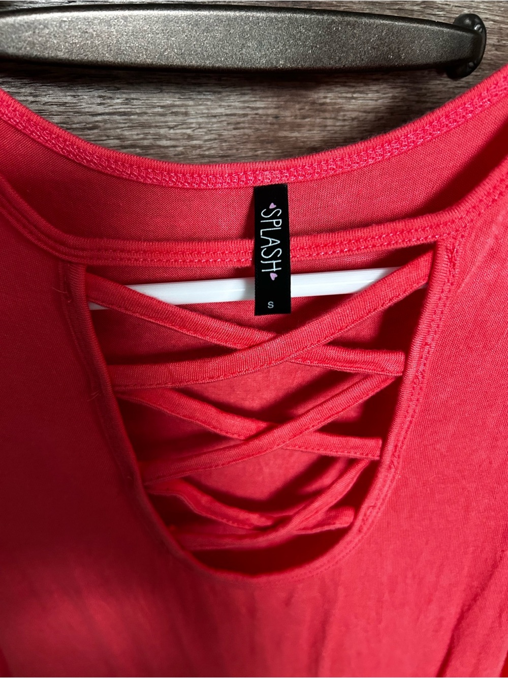 Splash | Coral Red Tank Top - Picture 3 of 3
